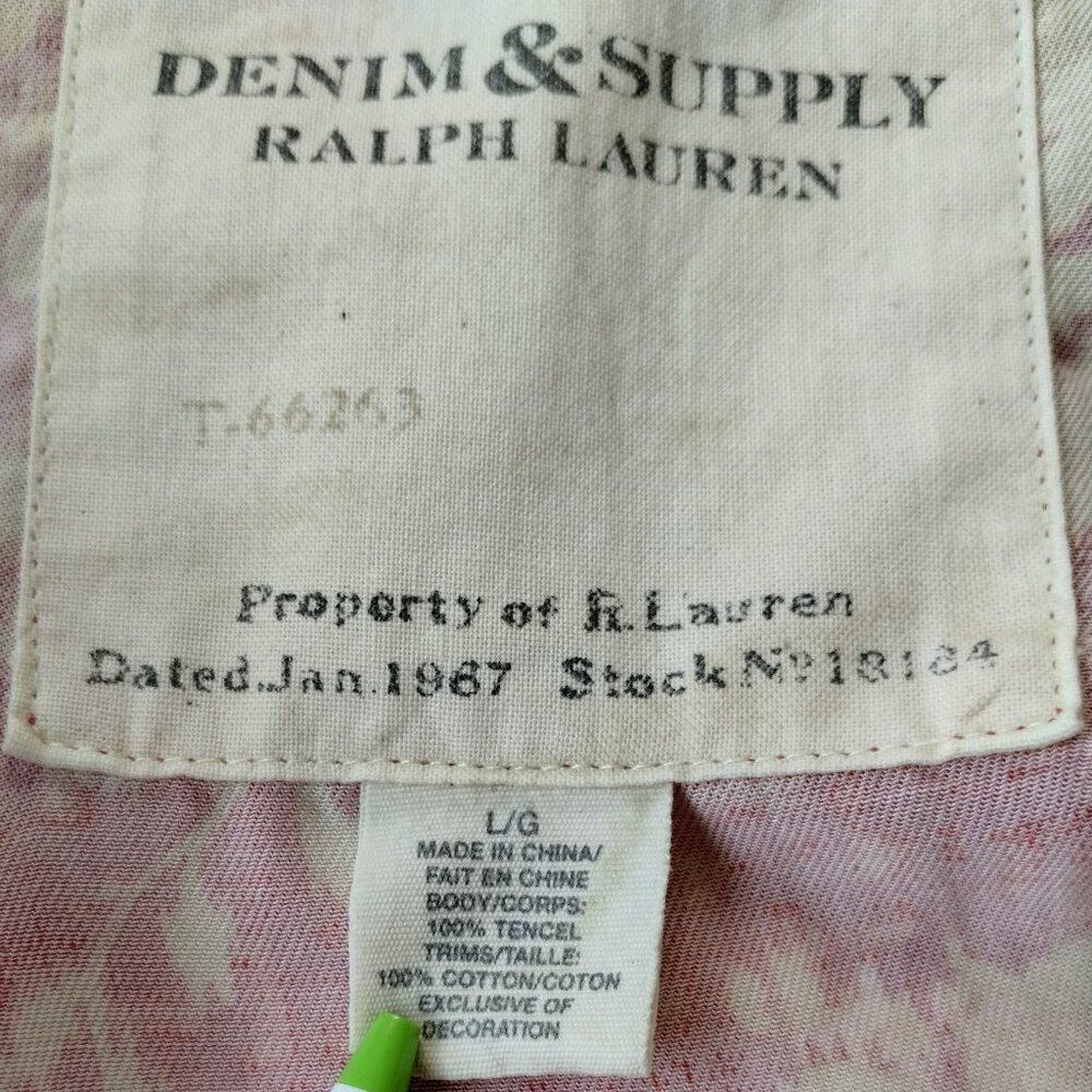 Denim & Supply Ralph Lauren Floral Bomber Jacket Size L - Picture 6 of 10